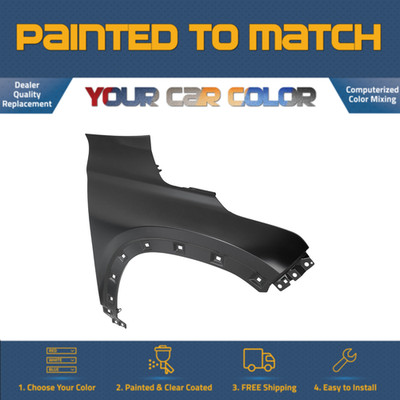 For 2021-2024 KIA SELTOS, Right Fender;  EX/S/SX; w/o SL Hole Painted to Match