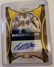 2022 Certified Mirror Signatures Gold/15 Marion Barber III #MS-MBA Auto SSP!