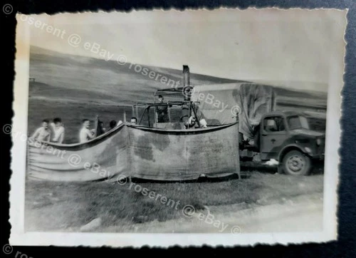 WW2 Iceland - a Bedford Sanitary section outdoor shower Truck -  photo 10 by 8cm