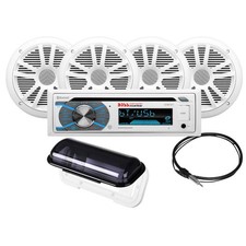 Boss Audio MCK508WB.64S Marine Stereo 2 Pairs of 6.5" Speaker Kit - White MCK50