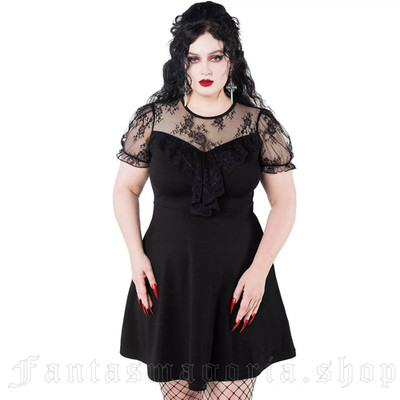 BNWOT Killstar Buffy Skater Black Lace Dress Goth Alternative Size L