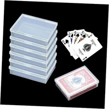 6 Pcs Playing Card Case, Clear Card Deck Box,Collectible Trading Card Cases, 