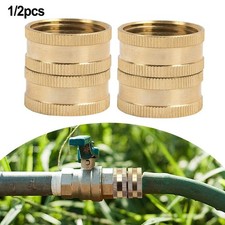 Heavy Duty Brass Garden Hose Connector Female to Female 3/4 Inch