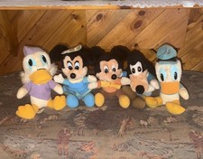 Vintage Disney 1984 Mickey's Christmas Carol Complete Set of 5-7 inch Plush Toys
