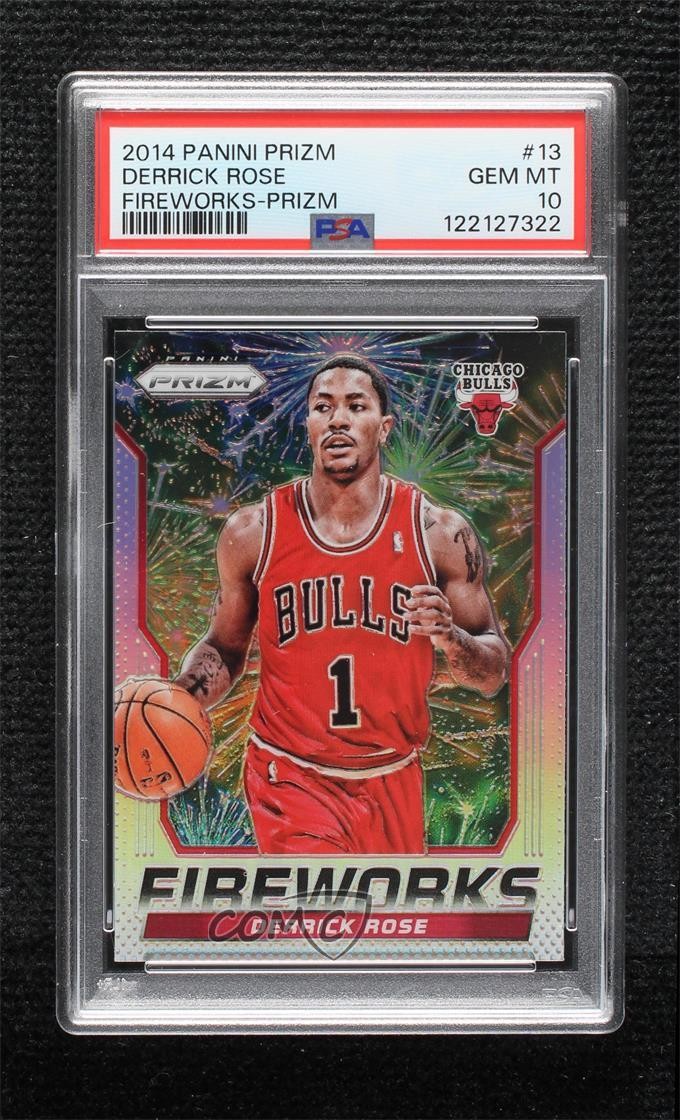 2014-15 Panini Prizm Fireworks Prizm Derrick Rose #13 PSA 10 GEM MT