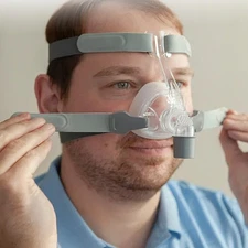 BMC CPAP Nasal Mask with Adjustable Headgear for Sleep Apnea Size S M L