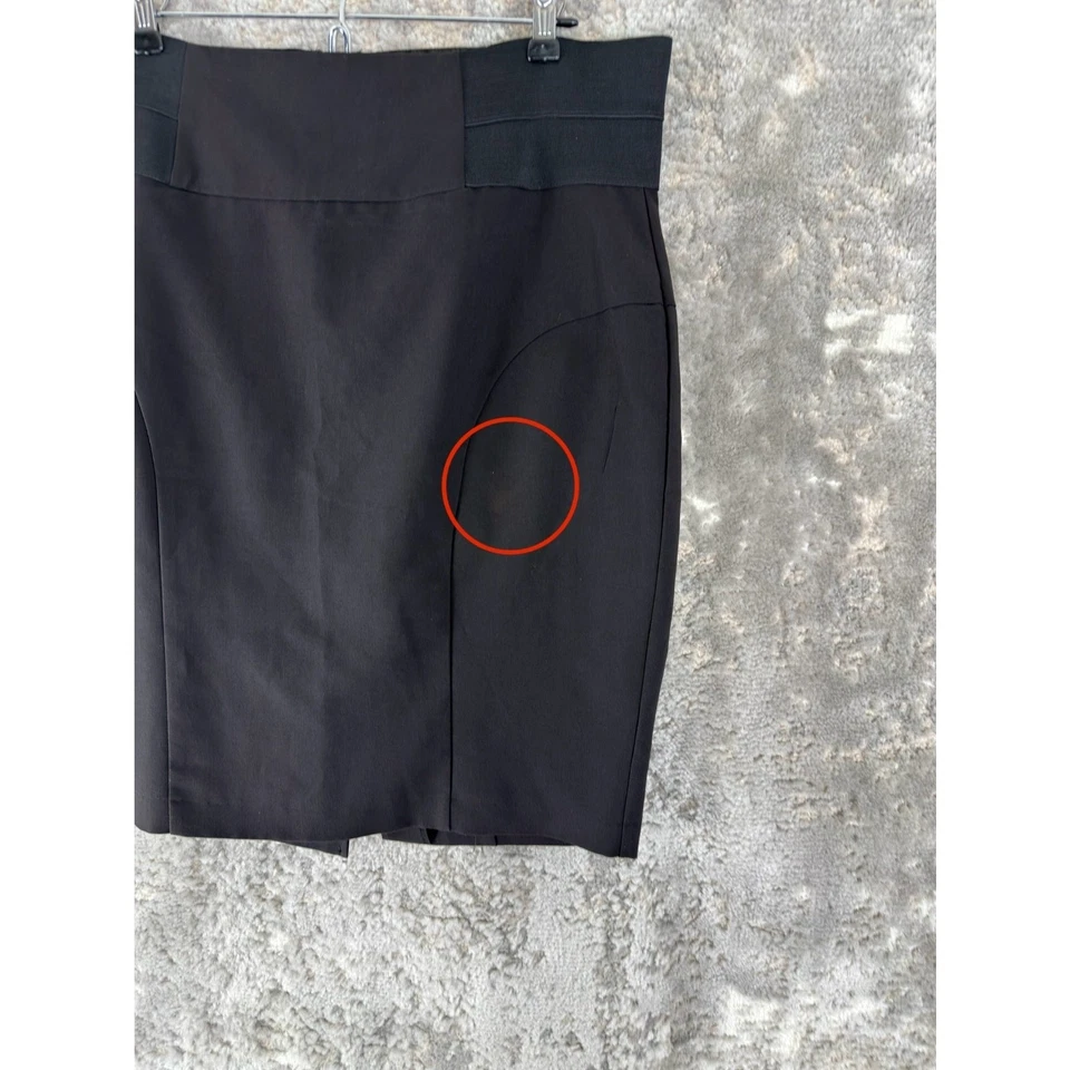 Falda Charlotte Russe Talla L Elastizada Carrera Informal Hasta la Rodilla Negra Cremallera Foto 2 de 4