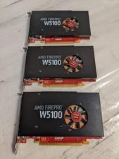 Lot of 3 AMD FirePro W5100 4GB GDDR5 Graphics Card - Tested