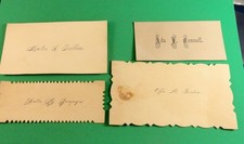 3751  (4)  ANTIQUE Calling Cards:  - 1800s ER...