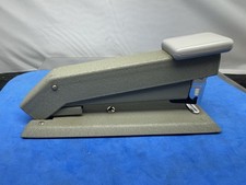 Vintage Bostitch Heavy Duty Desktop Stapler Mid-century Grey Textured USA Made