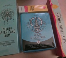 Base Laboratories Piercing Aftercare Kit Spray Swabs Keloid Bump Gel Solution...