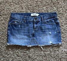 Kids Abercrombie  Fitch distressed denim mini skirt