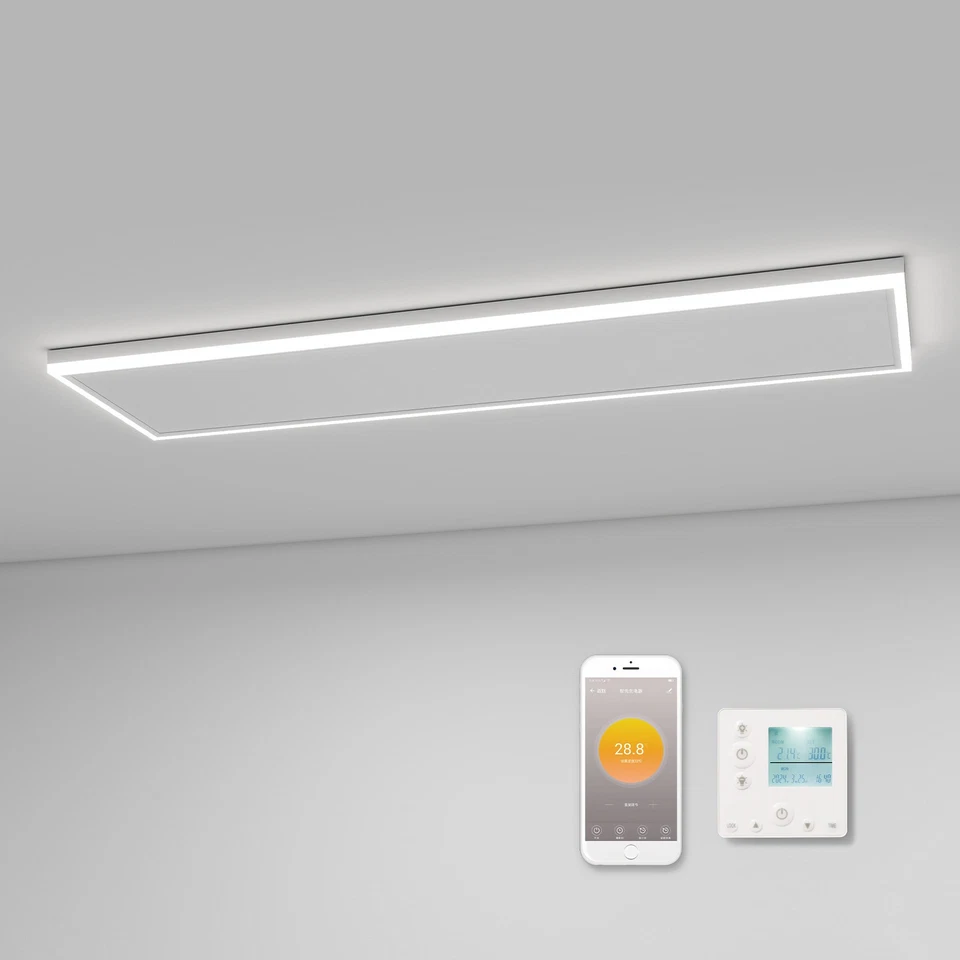 BYECOLD 410W LED Decken Heizung Heizstrahler Infrarotheizung Heizpaneel Thermostat WiFi