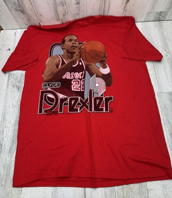 #ad VTG Sportswear Portland Trail Blazers Clyde Drexler NBA T Shirt XL Excellent $59.99