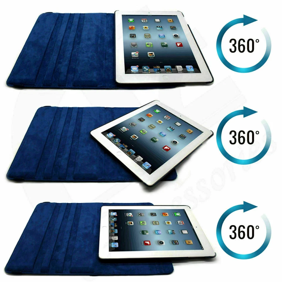 Samsung Galaxy Tab S9 FE/S9 Ultra/S8 360 Rotating Leather Smart Stand Case Cover - Image 4 of 4