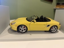 UT MODELS-  PORSCHE BOXSTER CABRIOLET - Yellow - 1/18 SCALE MODEL CAR