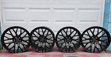 2017-2021 Audi R8 V10 Oem Black Optic 20 Wheels 10 Y Spoke 4s060102aa Ab 8k Mi