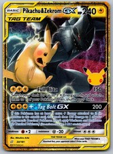 Pikachu & Zekrom GX 33/181 Holo 30C Pokemon Cards Mitsuhiro Arita – NM