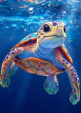 Sea Turtle Diamond Painting Art Kits for Adults Round Full Drill Gem Art