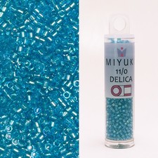Miyuki Delica 11/0 Fancy Lined Aqua DB2382 7.2g Tube