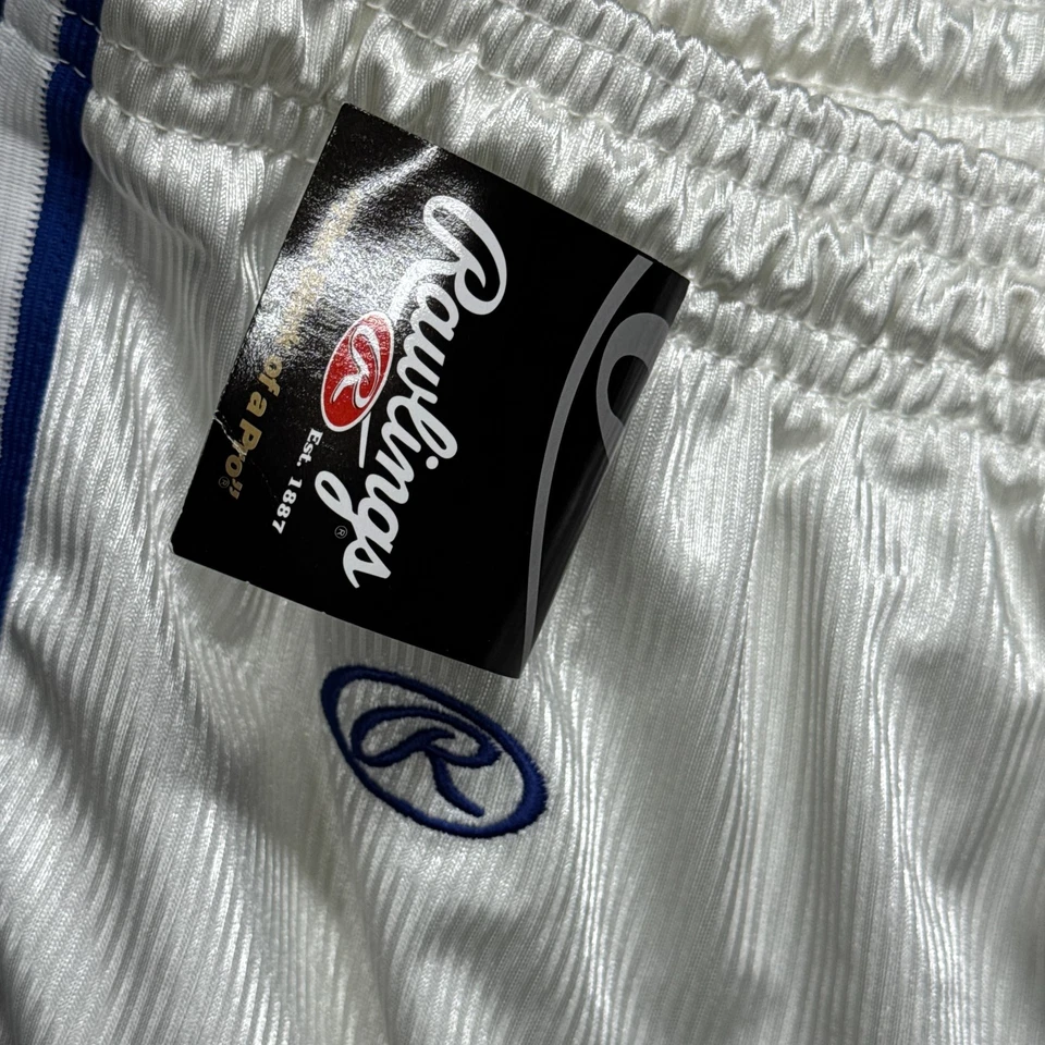 Pantalones Cortos de Baloncesto Rawlings Para Hombre 2XL Blanco Azul Baloncesto Elástico Foto 2 de 4