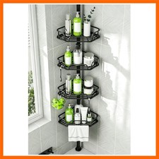 Shower Caddy Tension Pole Shower Organizer Tension Rod with Towel Bar