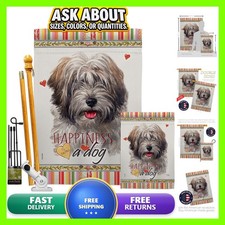 Breeze Decor Tibetan Terrier Happiness Garden House Flag-Kit Dog Pet Banner