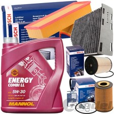 BOSCH FILTERSET+MANNOL 5W30 LL ÖL 1.6+2.0 TDI für VW GOLF 6 PASSAT 3C TOURAN 1T3