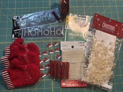 Lot Of Christmas Holiday Winter Theme Scrapbooking Supplies Accessories Twine