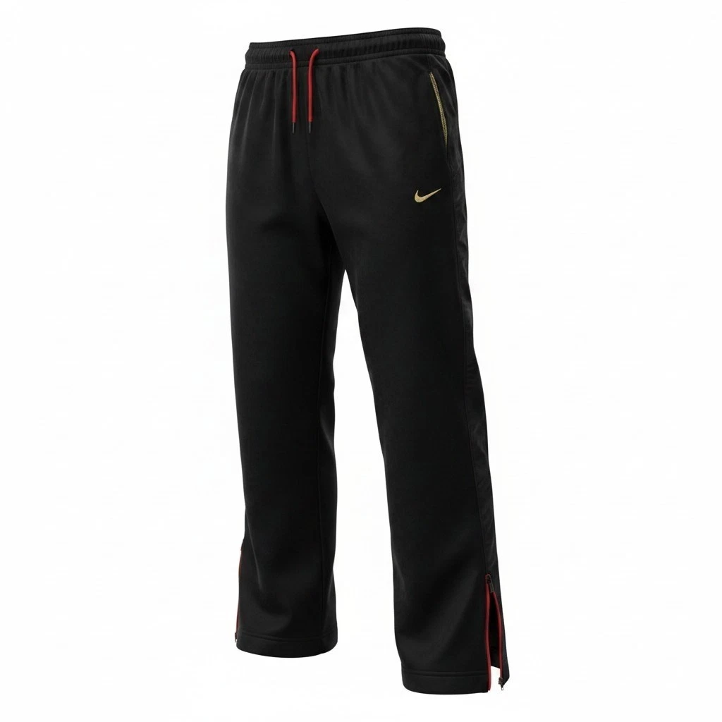 Vintage Nike Basketball Pants Joggers Track M Ankle Zip Logo Drawstring