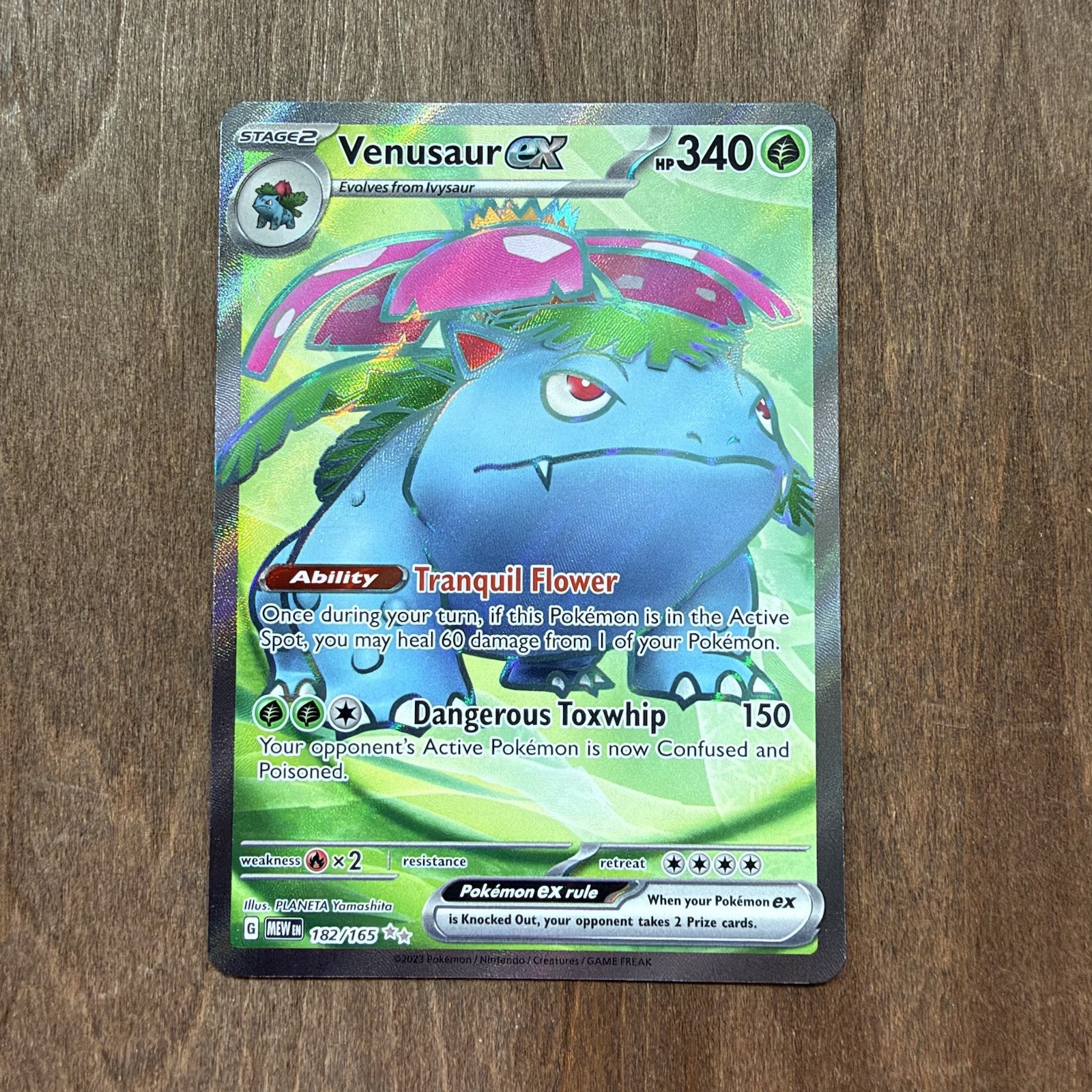 Pokemon TCG SV: Scarlett & Violet 151 VENUSAUR EX 182/165 Ultra Rare