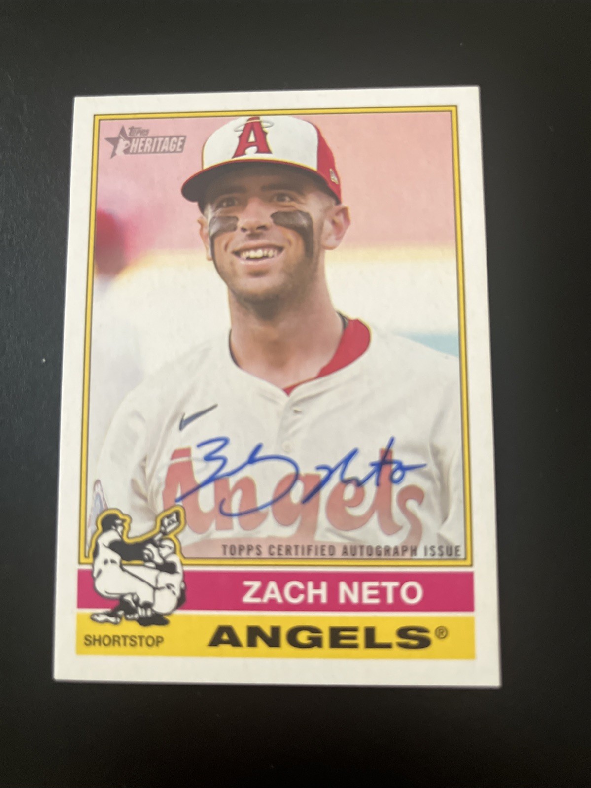 2025 Topps Heritage High Number Zach Neto #ROA-ZN Real One Auto Angels