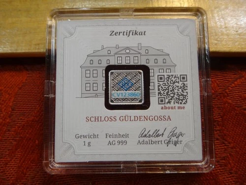 Geiger Edelmetalle 1 Gram .999 Fine Silver Bar - Free S&H USA