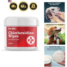 Pet Cleansing Wipes for Dogs Cats Aloe 50 Count Skin Coat Care