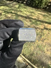 2.50Ct Round Cut Real Moissanite Men's Pinky Wedding Ring 14K White Gold Plated