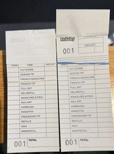 Nail Salon Ticket Check Book 100ct/book  2 Packs  20 Books 