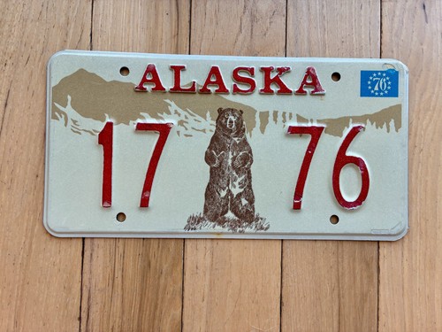 1976 Alaska Sample License Plate