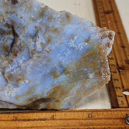 Royal blue agate rough. Spectacular blue colors, sharp banding 2lbs 3 ...