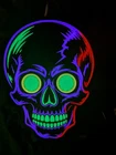 Skull Halloween Light Box Retro Neon 3D Wall Decor Vintage Die-Cut Sign