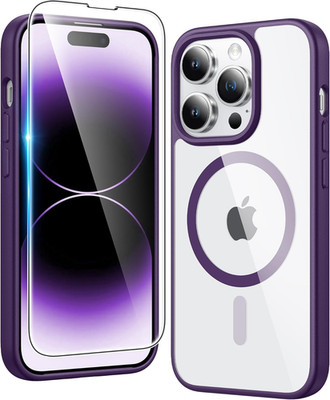 for Iphone 14 Pro-Max Case: Clear Magnetic Phone Cases with Screen Protector Com