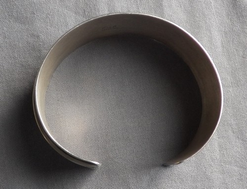 Vintage Sterling Otto Robert Bade Orb Modernist Cuff Bracelet - Picture 5 of 5