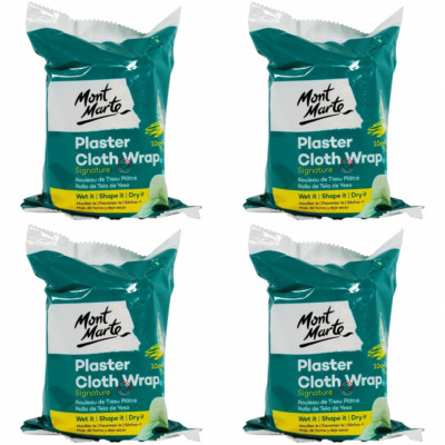 4x Mont Marte Plaster Cloth Wrap 10cmX4.5m Arts Craft Supply Totally 18meters