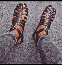 Summer Men's Leather Slides Sandals Shoes