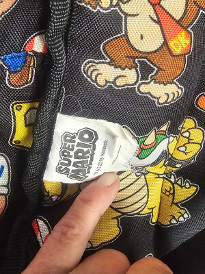 ISO Super Mario Flip Pak Backpack Reversible Mario and Yoshi backpack! Turn it inside-out for  main image 2