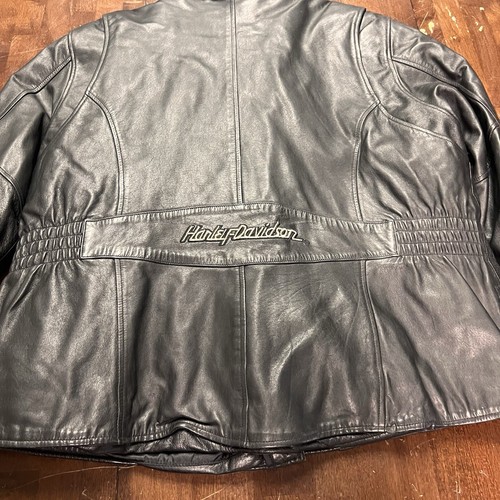 VTG Harley Davidson Women’s Thick Leather Motorcycle Jacket 2W XXL Zip Out Liner - Picture 11 of 14
