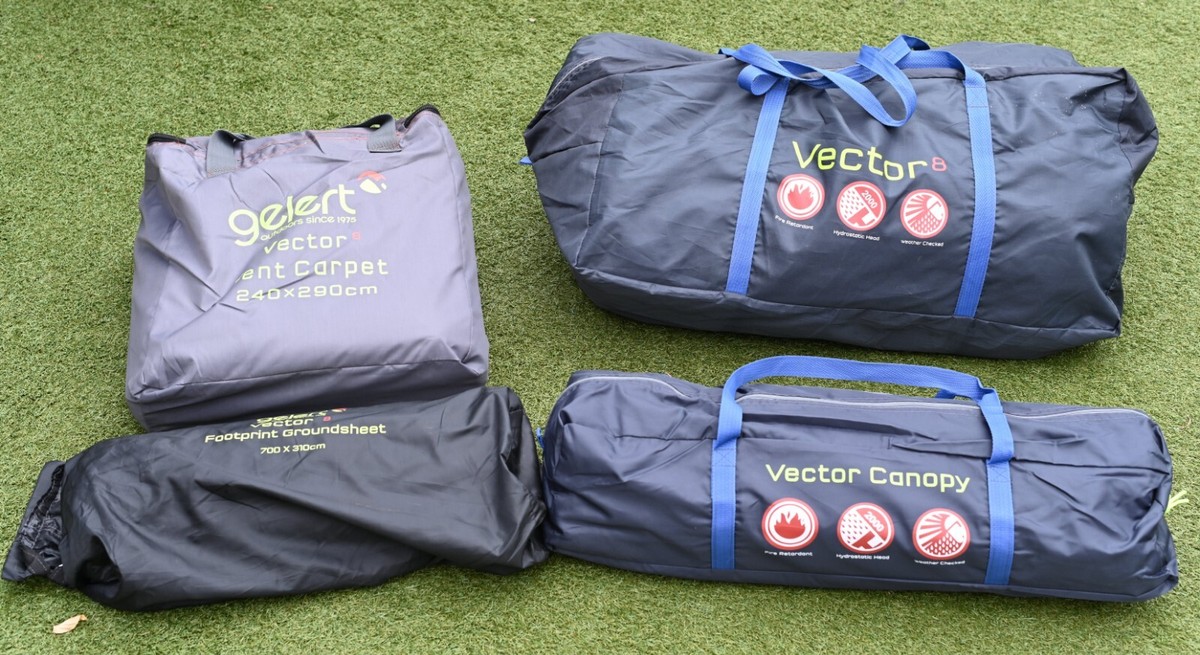 Gelert Vecor Tent, carpet, groundsheet and canopy UK