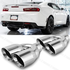 For Chevy Camaro Ss Zl1 2010-2023 2pcs 2.5 To 3.5 Quad Exhaust Tip Stainless For Chevy Camaro Ss Zl1 2010-2023 2pcs 2.5 To 3.5 Quad Exhaust Tip Stainless