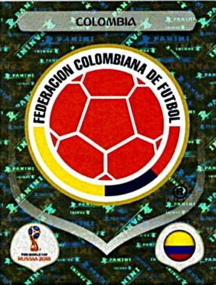 Panini Fifa World Cup 2018 Russia Glitzer Sticker 632 Wappen Kolumbien