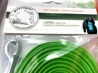 MYSTIQUE Gummiert Schleppleine OHNE Handschlaufe grün green 20mm x 15m MYS565