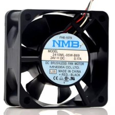NMB 2410ML-05W-B69 6025 24V 0.17A 6CM 3-Wire Inverter Cooling Fan
